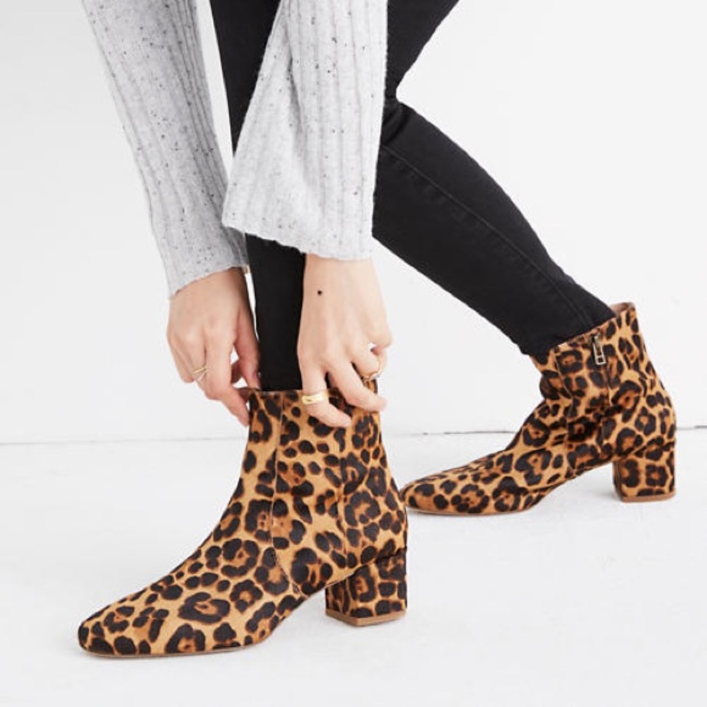 🐆 Madewell Leopard Ankle Boots 🐆